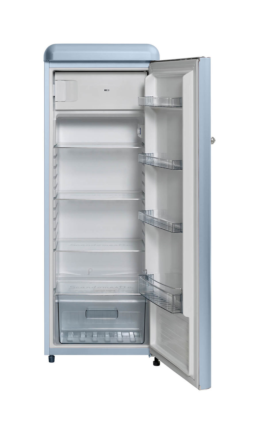 Bild von SIBIR Oldtimer OT 23010 AB Kühlschrank mit Gefrierfach Pastellblau rechts