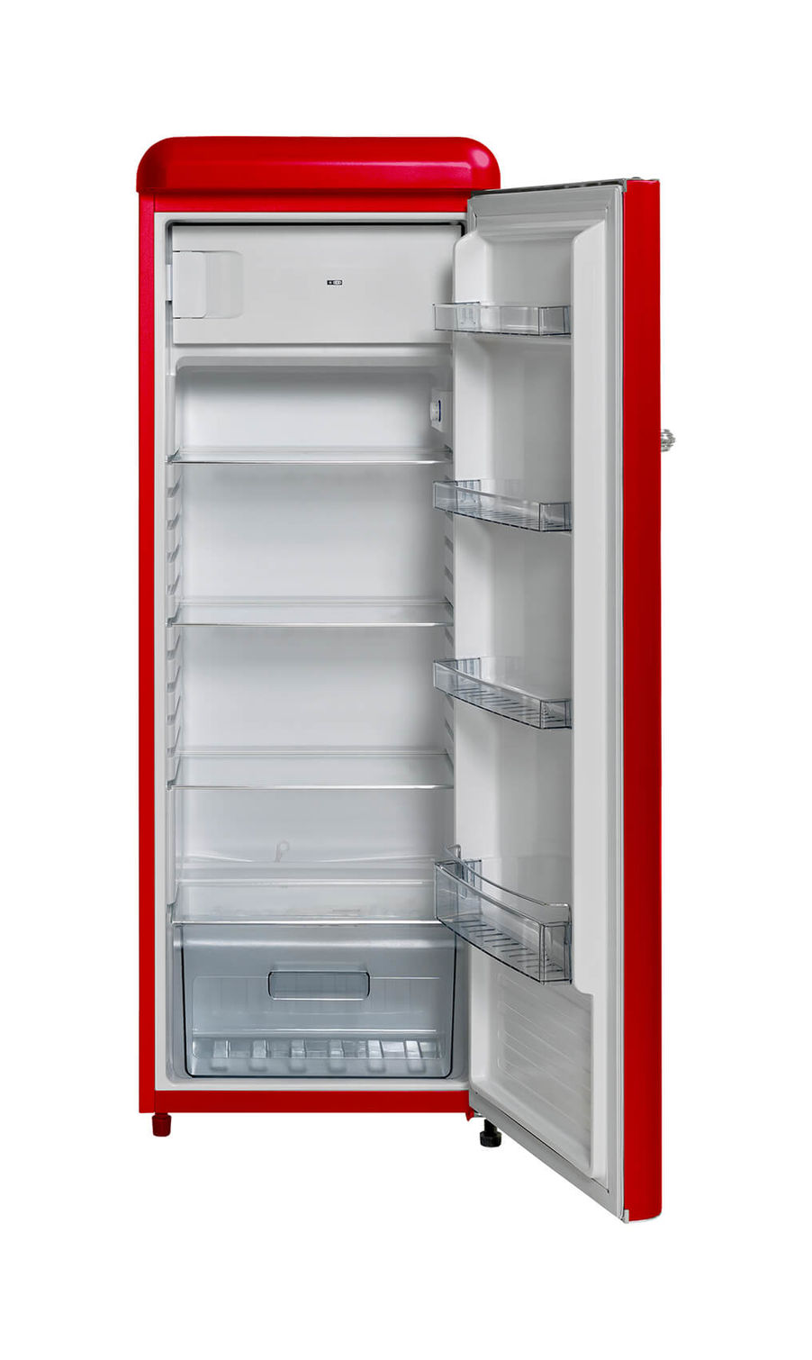 Bild von SIBIR Oldtimer OT 23010 FR Kühlschrank mit Gefrierfach Mangorot rechts