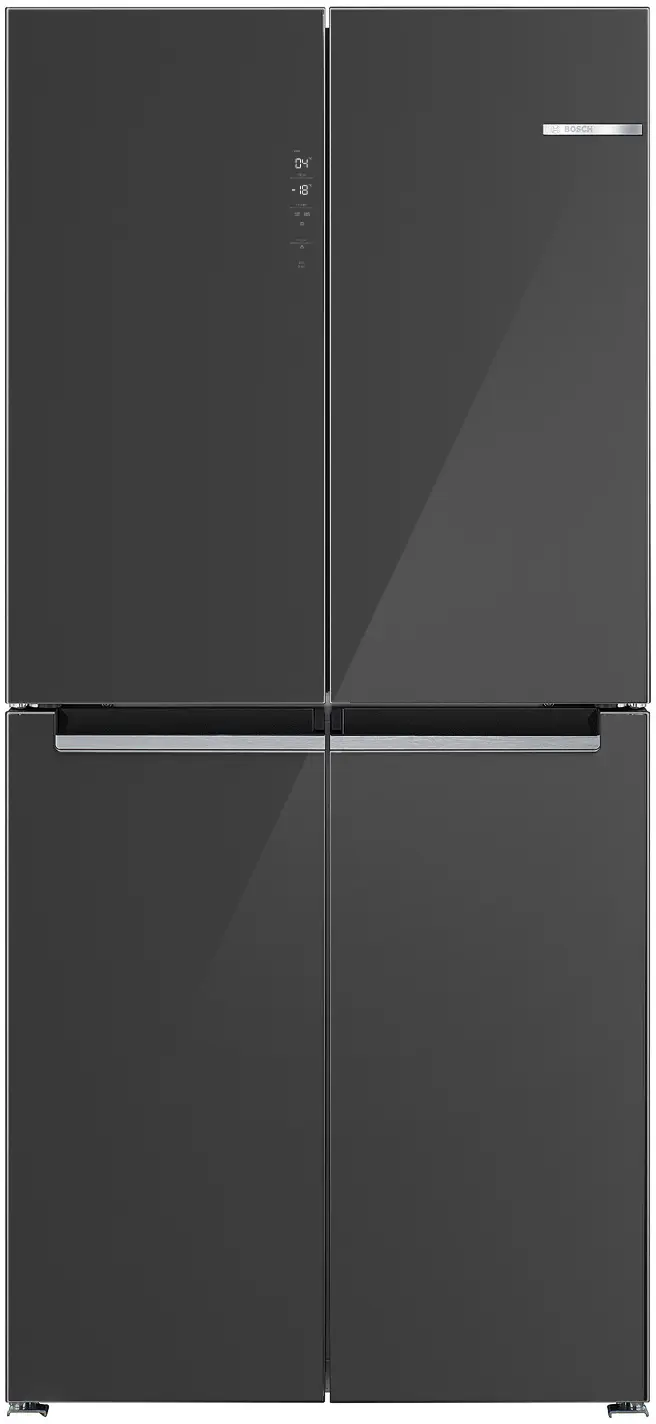 Bild von Bosch KMC85LEEA Serie 4, Kühl-Gefrierkombination mehrtürig, Glasfront, 189.5 x 85.5 cm, Grau