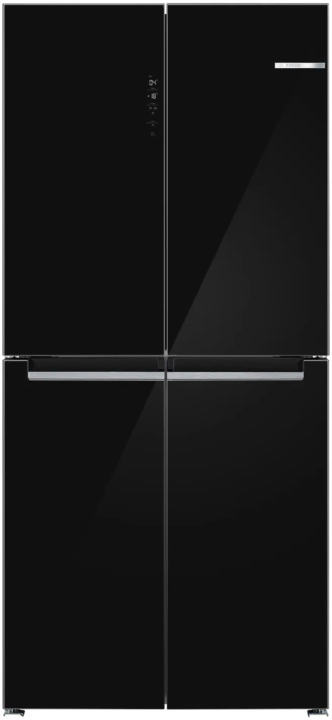Bild von Bosch KMC85LBEA Serie 4, Kühl-Gefrierkombination mehrtürig, Glasfront, 189.5 x 85.5 cm, Schwarz
