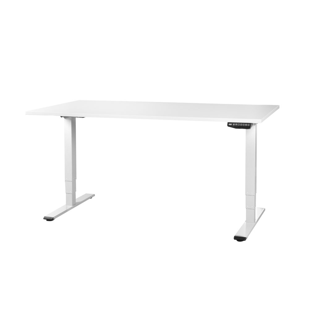 Bild von CONTINI höhenverstellbarer Bürotisch 2.0x0.9m weiss / Gestell weiss RAL9016