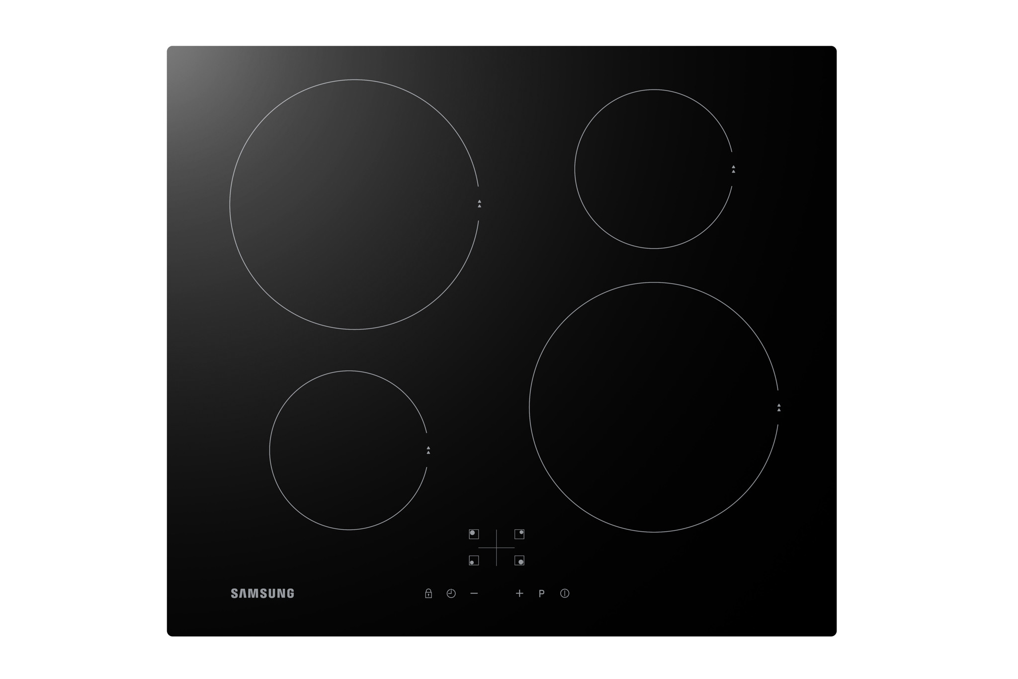 Samsung NZ64F3NM1AB/UR Induktionskochfeld NZ5000 59cm, 2 Kochzonen à Ø14cm & 2 Kochzonen àØ22cm