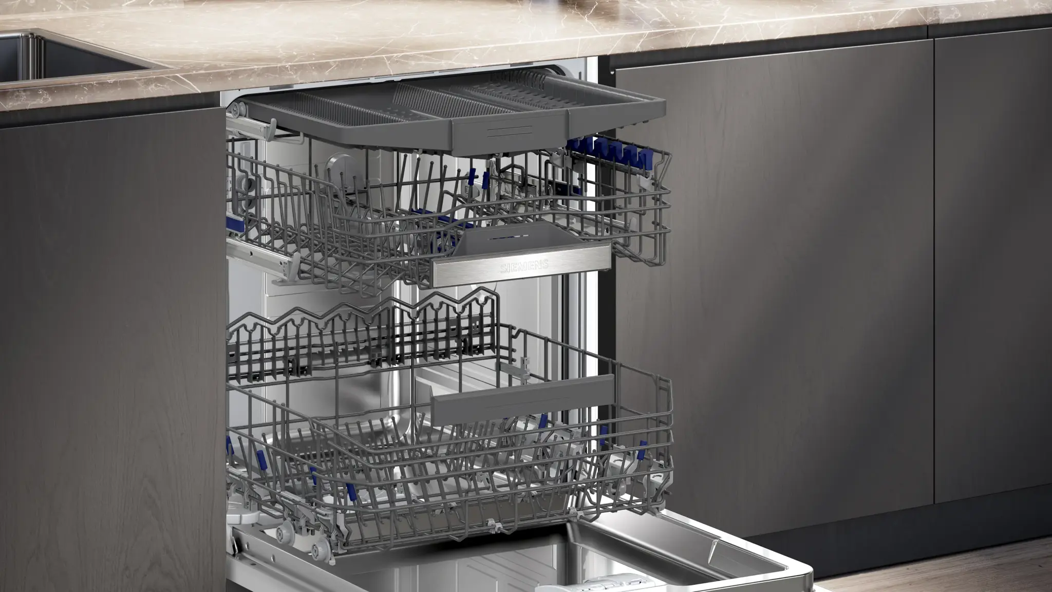 Siemens SX95EX22CE iQ500 Vollintegrierter Geschirrspüler 60 cm varioHinge , Bild 3