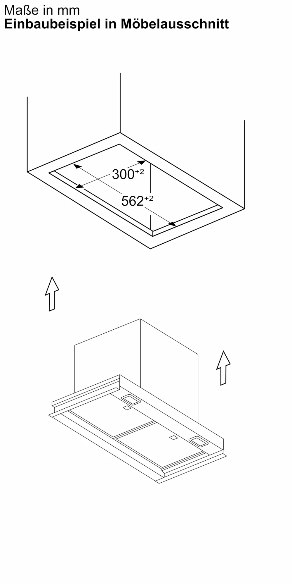 Bosch DBB67DP60 Integrierte Designhaube, 60 cm, Klarglas schwarz bedruckt, Mattschwarz, Bild 20