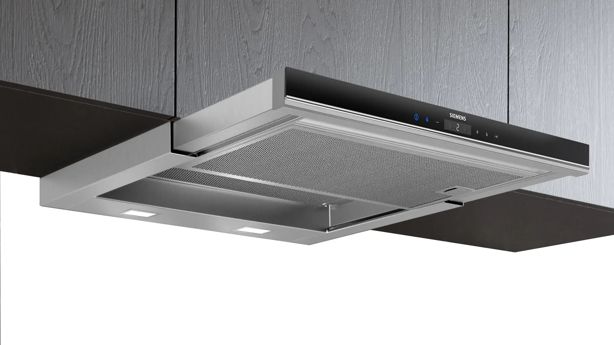 Siemens LI67SA671 iQ700, Flachschirmhaube, 60 cm, Silbermetallic,  Griffleiste optional