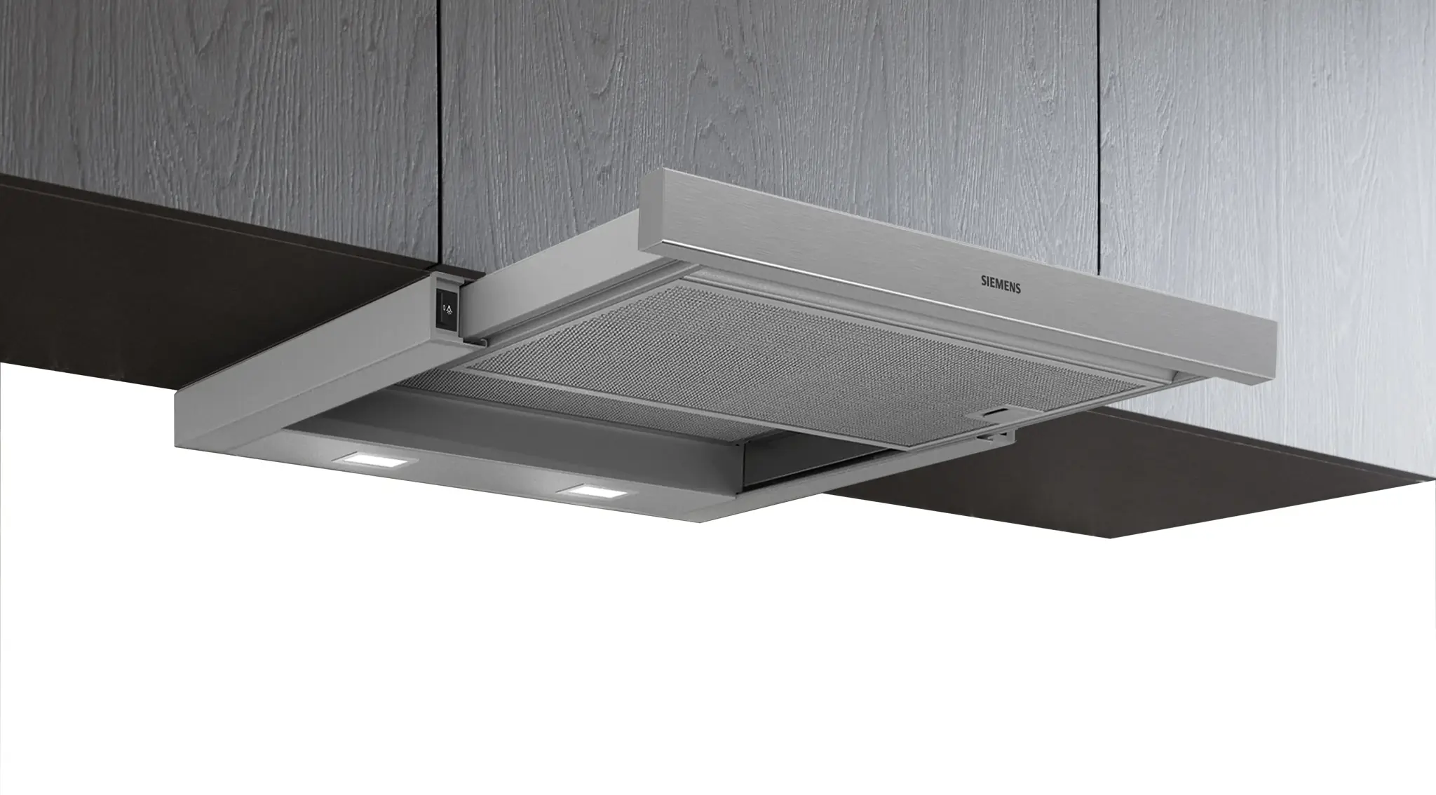 Siemens LI64MB521C iQ100, Flachschirmhaube, 60 cm, Silbermetallic,  Griffleiste optional