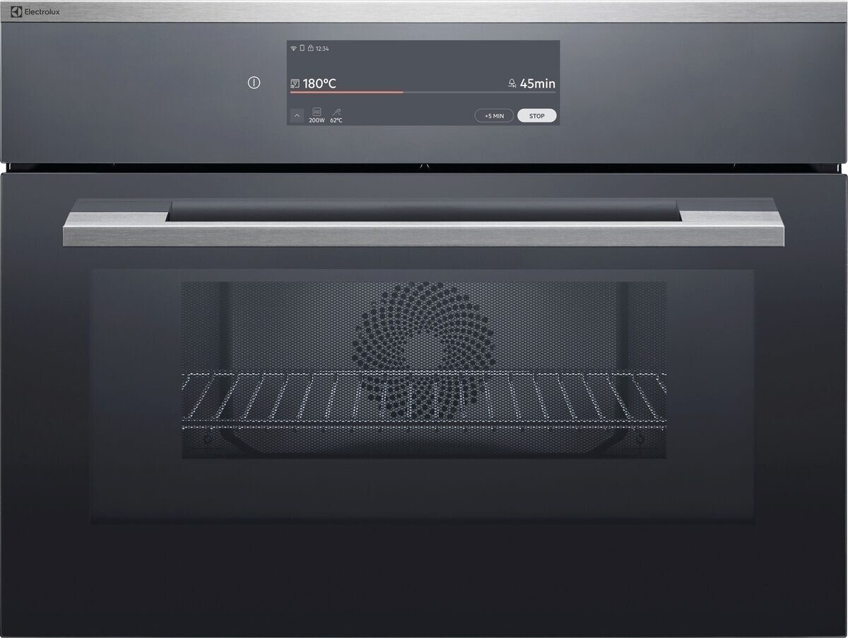 Electrolux EB4PL90KCN Kompakt-Kombi-Mikrowellengerät Chrom mit Antifingerprint Beschichtung Beheizungsart: Heissluft, 944005147