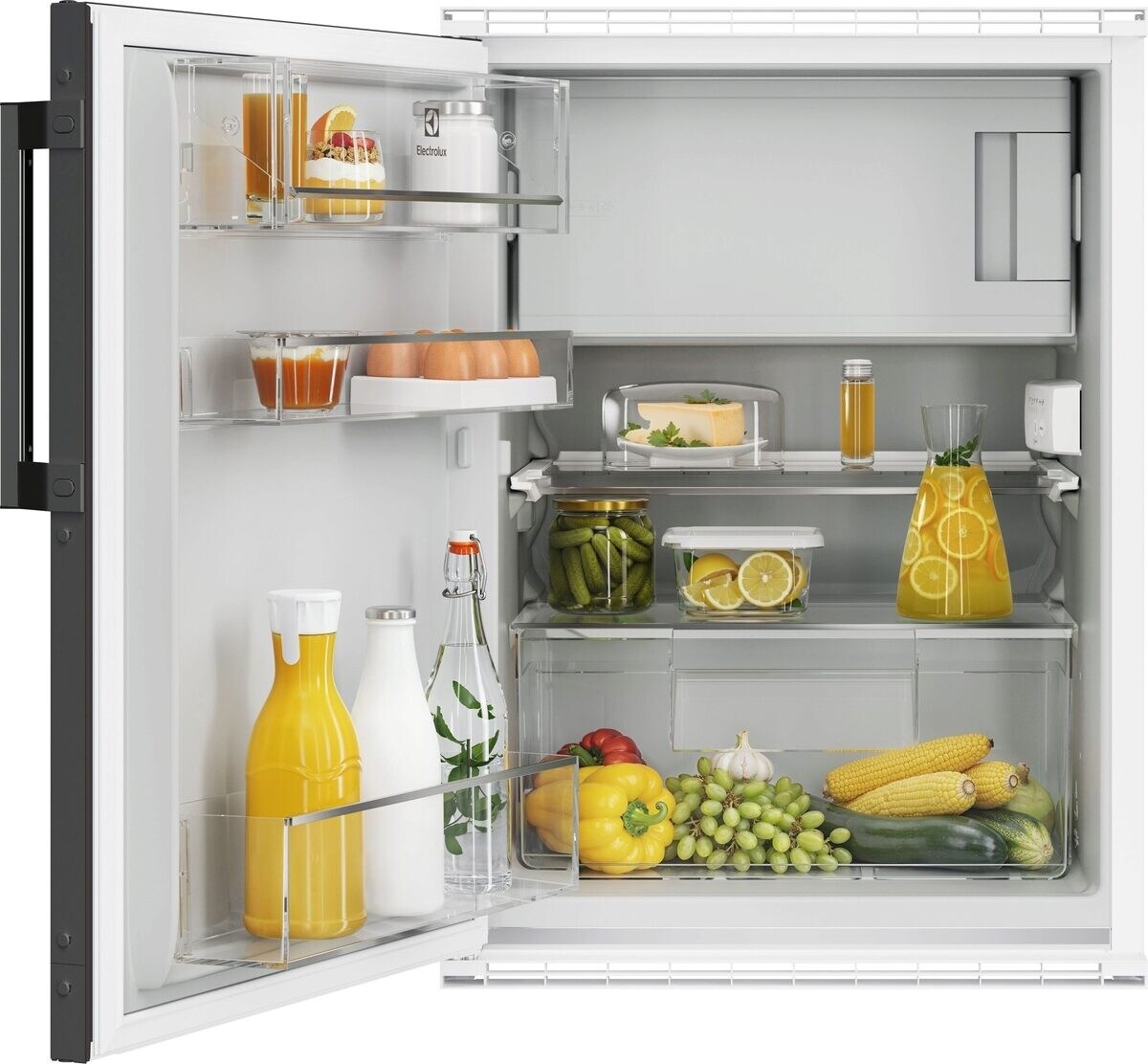 Electrolux EK136SLSW Kühlschrank Dekorierbar Links wechselbar Schwarz Breitennorm 55, 923667003