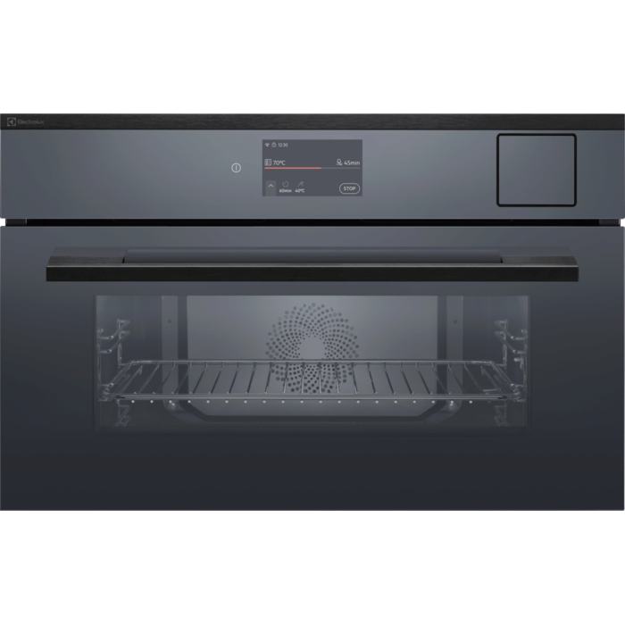 ELECTROLUX EB3GL70KSP Einbaubackofen Compact 60 cm Steam Multifunktions-Ofen Schwarz Spiegel, 944005224